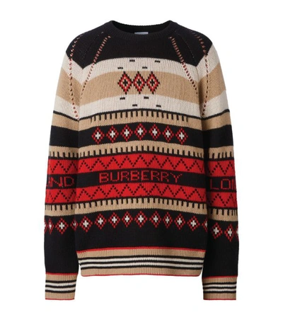 Shop Burberry Fair Isle Cashmere Sweater