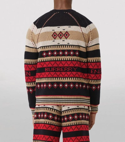 Shop Burberry Fair Isle Cashmere Sweater