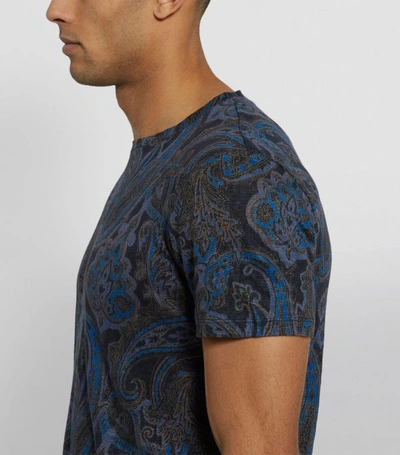 Shop Etro Linen Paisley T-shirt