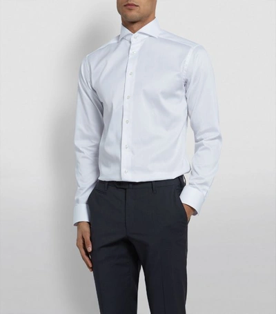 Shop Eton Cotton Slim-fit Shirt In White