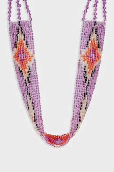 Shop Isabel Marant Tribal Choker Necklace In Purple