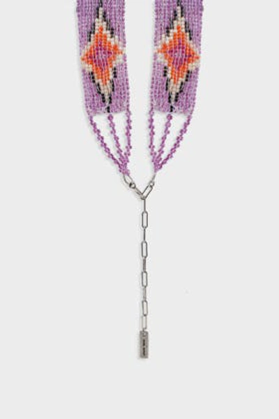 Shop Isabel Marant Tribal Choker Necklace In Purple