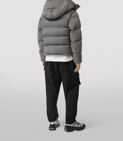 Shop Burberry Cashmere Detachable-sleeve Puffer Jacket