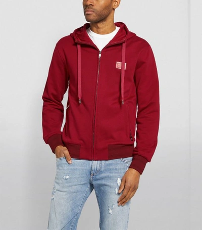 Shop Dolce & Gabbana Logo Plaque Zip-up Hoodie In Multi