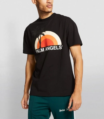 Shop Palm Angels Cotton Sunset T-shirt