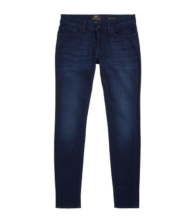 Shop 7 For All Mankind Ronnie Super-skinny Jeans In Navy