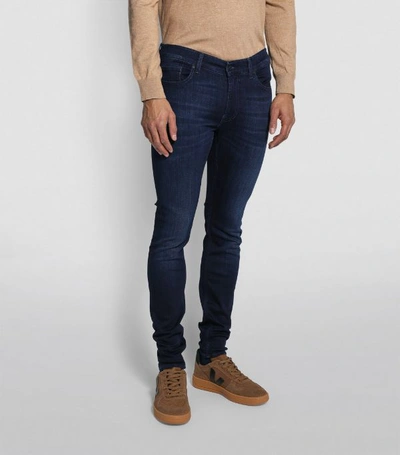 Shop 7 For All Mankind Ronnie Super-skinny Jeans In Navy