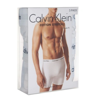 Shop Calvin Klein Cotton Stretch Boxer Briefs (pack Of 3) In White