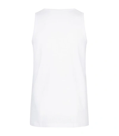 Shop Sunspel Cellular Cotton Vest In White
