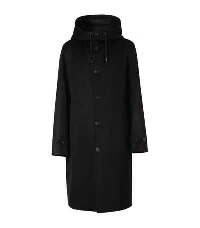 Shop Burberry Cashmere Hooded Coat