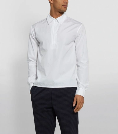 Shop Barena Venezia Half-zip Cotton Shirt