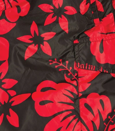 Shop Palm Angels Hawaiian Swim Shorts