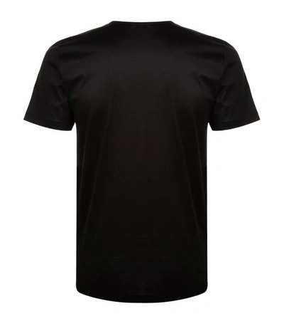 Shop Zimmerli 286 Sea Island Round Neck T-shirt In Black