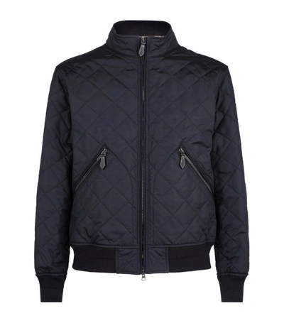 Shop Burberry Quilted Bomber Jacket