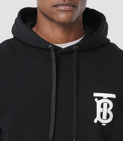 Shop Burberry Cotton Tb Monogram Hoodie