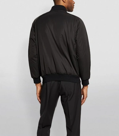 Shop Fendi Mesh Logo Bomber Jacket