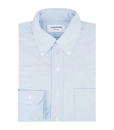Shop Thom Browne Three Stripe Oxford Shirt