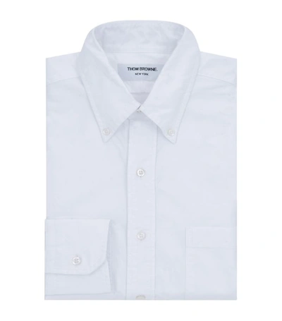 Shop Thom Browne Three Stripe Oxford Shirt