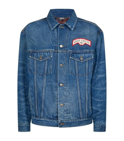Shop Gucci Appliqué Denim Jacket