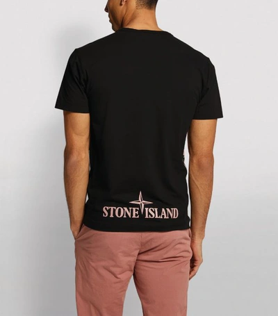 Stone Island 'Large Logo' Camo T-Shirt Black