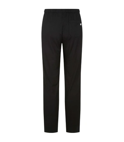 Shop Derek Rose Basel Lounge Trousers In Black