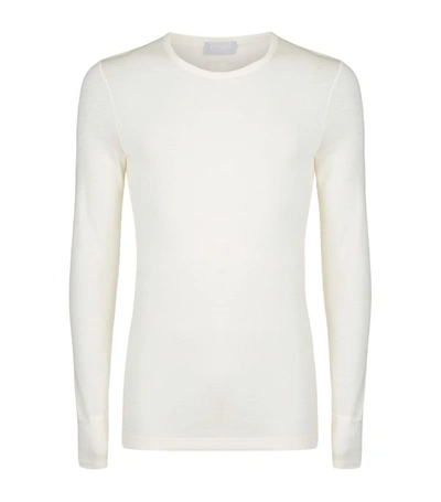 Shop Hanro Thermal Tee In Ivory