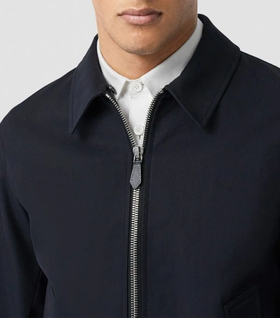 Shop Burberry Detachable Collar Bomber Jacket