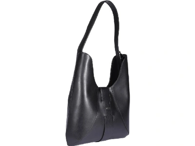 Shop Hogan Hobo Shoulder Bag In Black