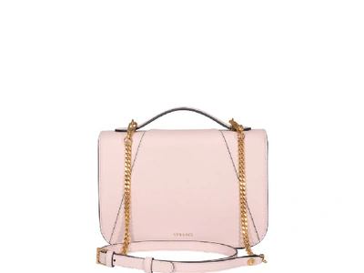 Shop Versace Virtus Shoulder Bag In Pink