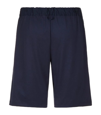 Shop Hanro Jersey Lounge Shorts In Navy