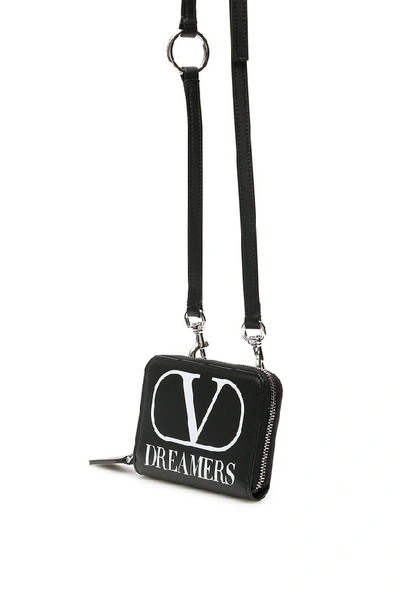 Shop Valentino Vltn Dreamers Wallet In Black