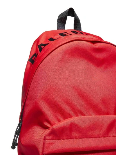 Shop Balenciaga Wheel Logo Backpack In Red