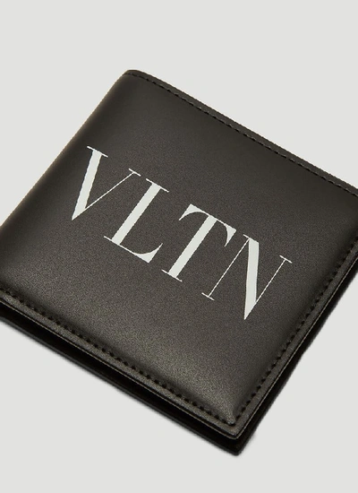 Shop Valentino Vltn Bifold Wallet In Black