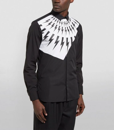 Shop Neil Barrett Cotton Bolt Shirt