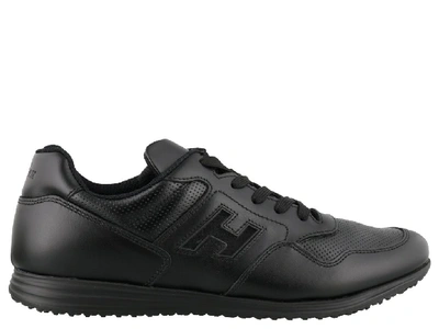 Neem een ​​bad Realistisch Permanent Hogan Olympia X H205 Leather Sneakers In Black | ModeSens