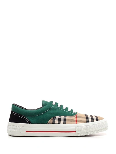 Shop Burberry Vintage Check Low Top Sneakers In Multi