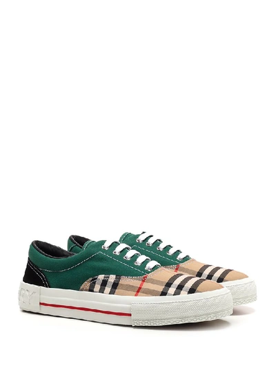 Shop Burberry Vintage Check Low Top Sneakers In Multi