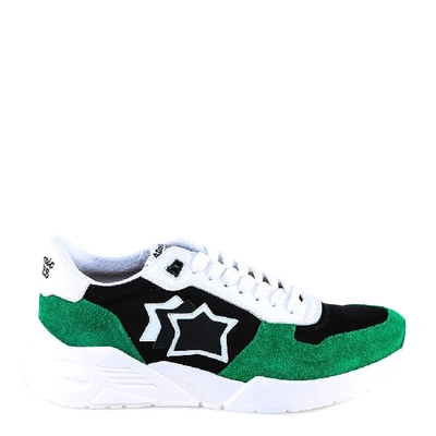 Shop Atlantic Stars Colour Block Sneakers In Green