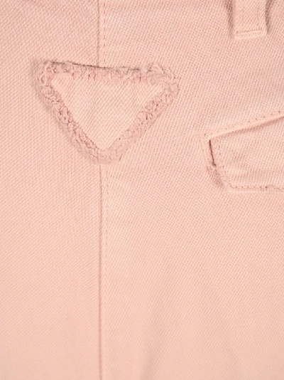 Shop Prada Cropped Jeans In Pink