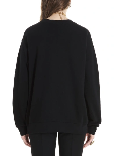 Shop Gucci Heart Print Sweatshirt In Black
