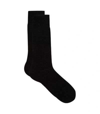Shop Pantherella Cashmere-blend Socks In Black