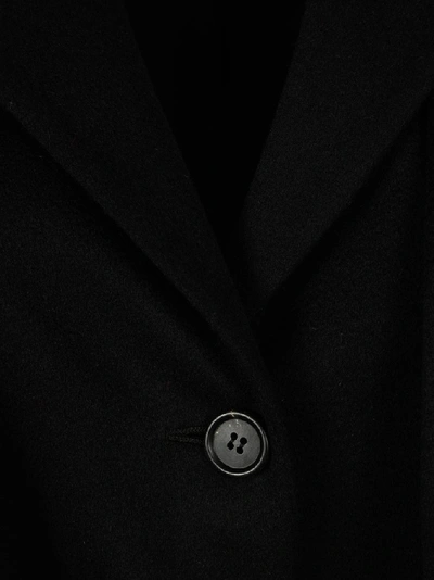 Shop Prada Scarf Detail Belted Coat In Black