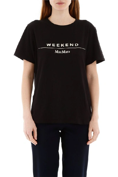 Shop Weekend Max Mara Logo T In Black