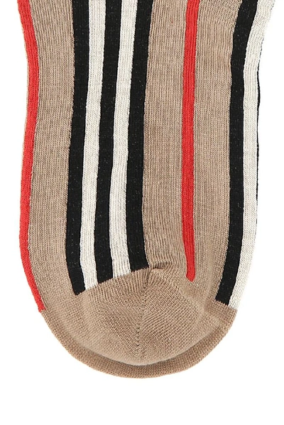 Shop Burberry Icon Striped Ankle Socks In Multi