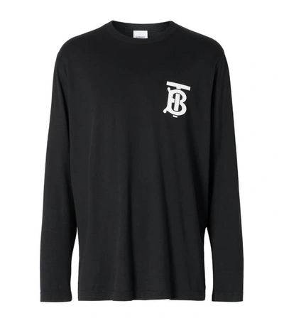 Shop Burberry Tb Monogram Long-sleeved T-shirt