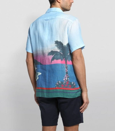 Shop Derek Rose Linen Sunset Coast Shirt