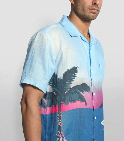 Shop Derek Rose Linen Sunset Coast Shirt