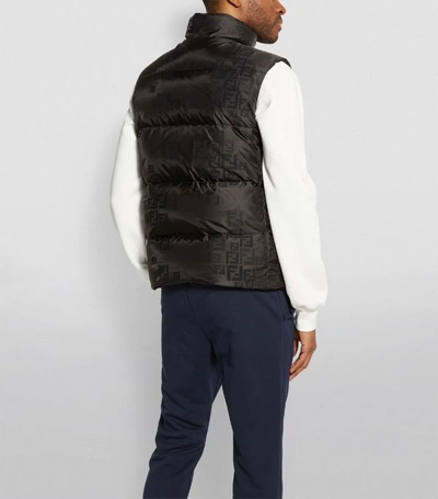 Shop Fendi Logo Print Padded Gilet