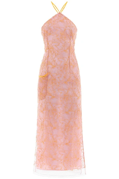 Shop Jacquemus La Robe Lavandou Tulle Dress In Pink