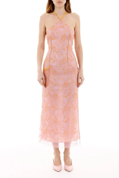 Shop Jacquemus La Robe Lavandou Tulle Dress In Pink